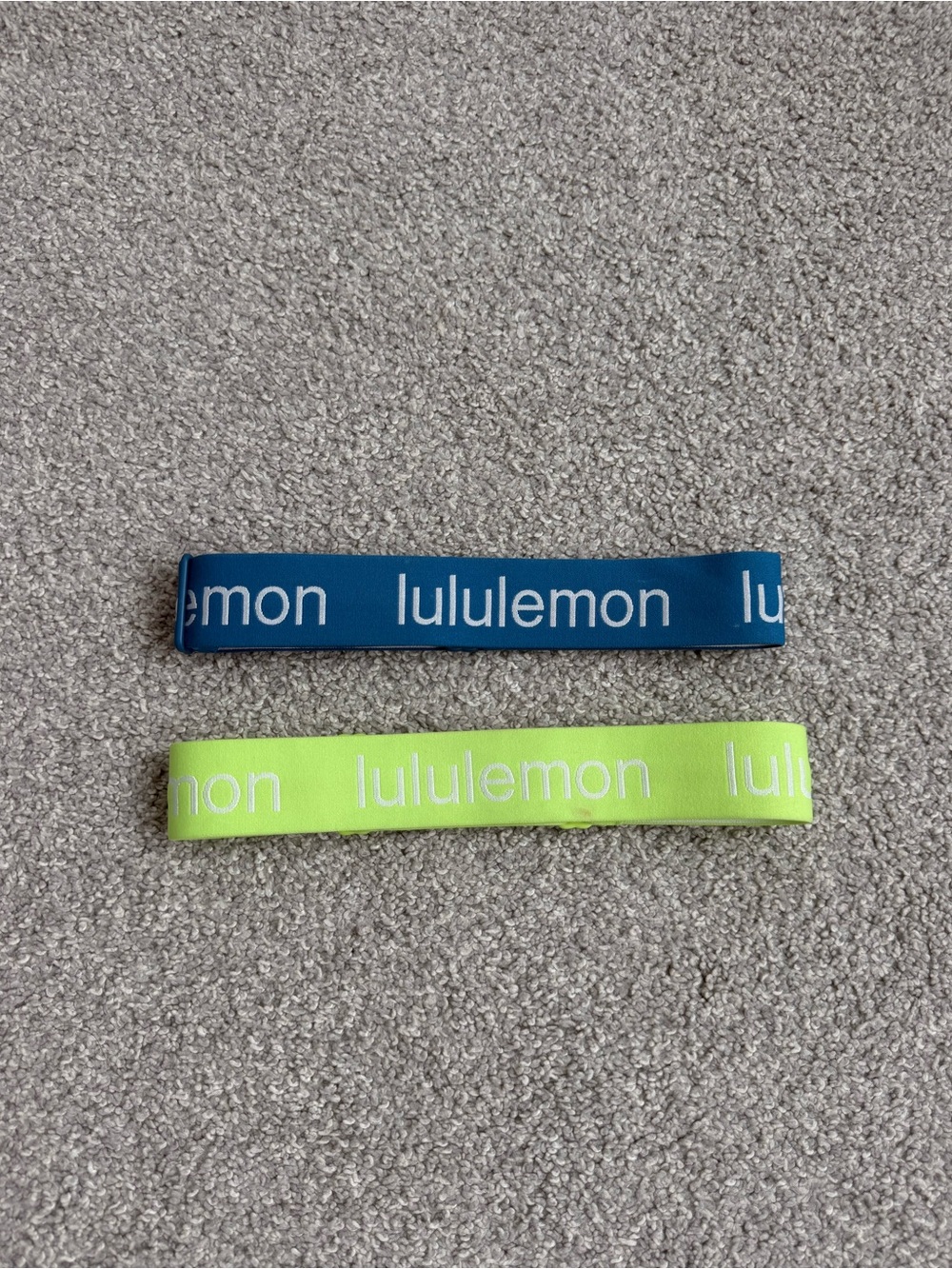 lululemon athletica Elastic Headbands - Neon Yellow & Blue